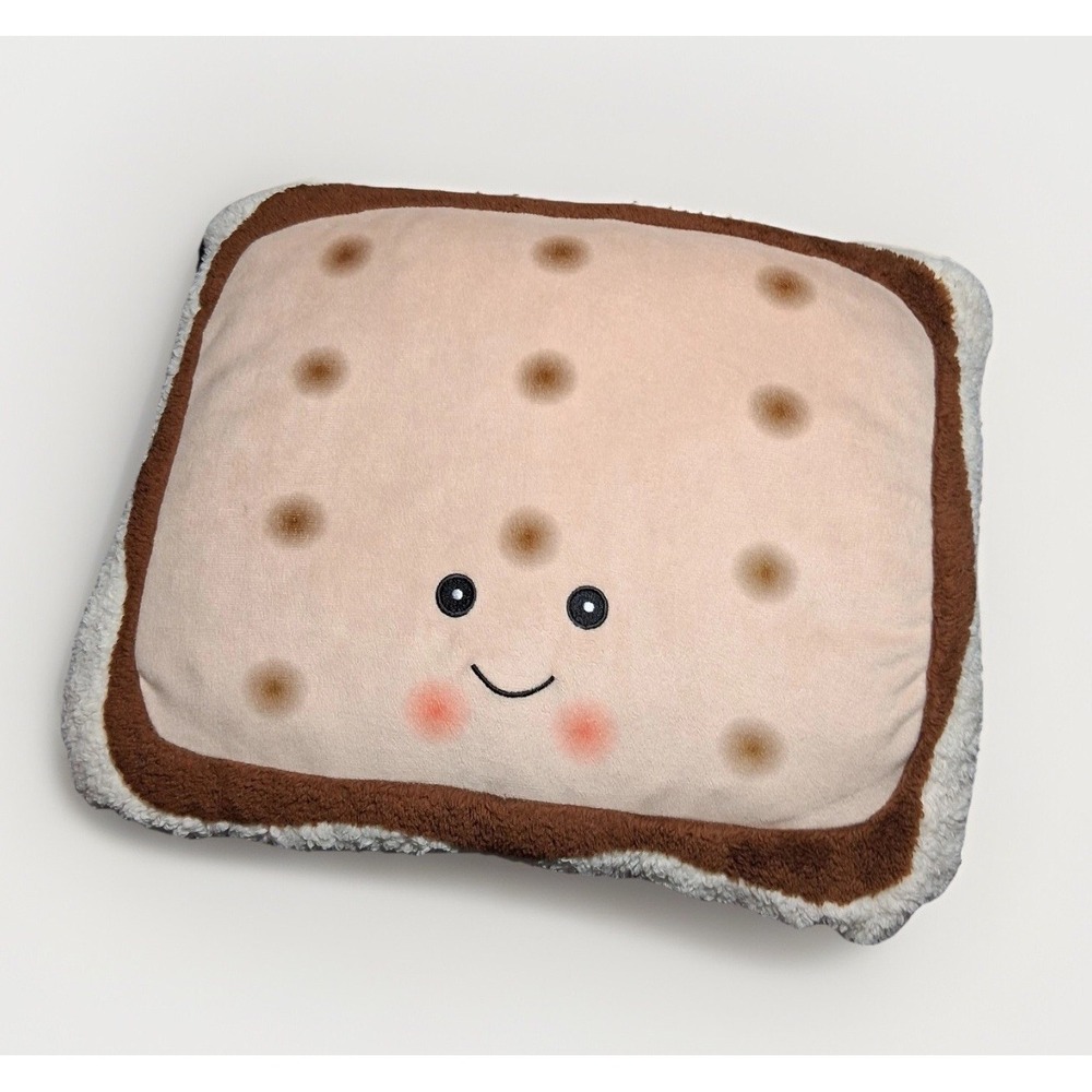 Aroma Home Graham Cracker Smores Microwaveable Heatable Plush Pillow Brown‎ Tan
